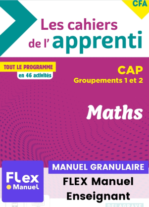 Visuel couverture - Maths, groupements 1 et 2 CAP en CFA