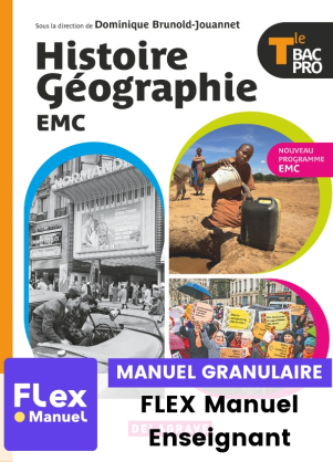 Couverture Manuel Histoire-Géographie EMC Tle Bac Pro - Collection Brunold-Jouannet